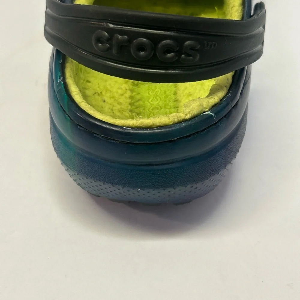 CROCS Toddler‎ Size 10 Unisex Tie-Dye Slippers - Blue and Purple